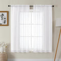 Gwine White Sheer Curtains 63 Inch Length by Gwine
