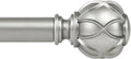 KAMANINA Curtain Rods for Windows 66 to 120 Inch, 7/8 Inch Antique Silver Heavy by KAMANINA