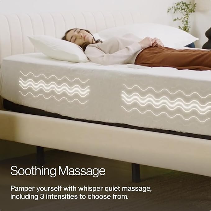 Nectar Luxe King Adjustable Base & 14” Mattress (New Version) - Head & Foot Incline - Medium Firm Memory Foam - Cooling Upgrade - 3 Massage Settings - 365-Night Mattress Trial & Forever Warranty