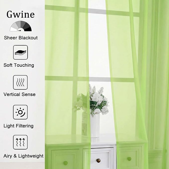 Gwine Sheer Curtains 96 Inches Long - Image 4