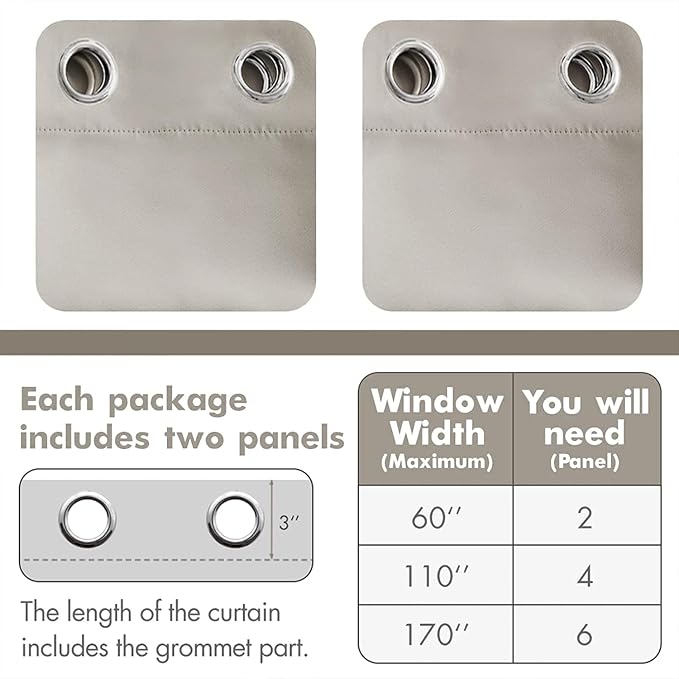 MIULEE Blackout Curtains for Bedroom Living Room Thermal Insulated Room - Image 6