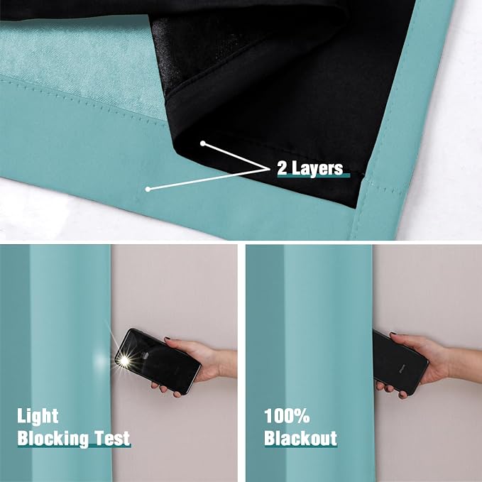 ChrisDowa 100% Blackout Curtains 84 inch Long - Image 4