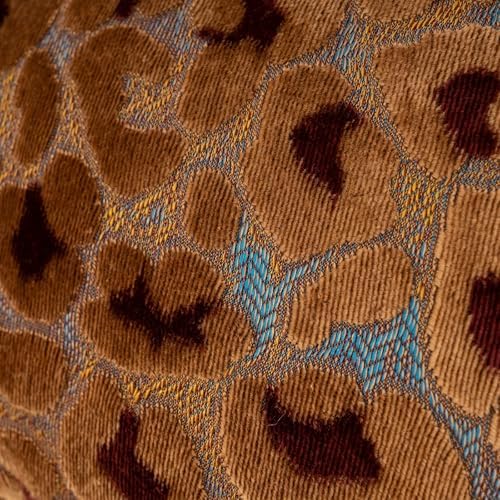 Alerfa Brown Floral Throw Pillow Cover 12 x 20 Inch Cut Velvet Rectange Luxury - Image 6
