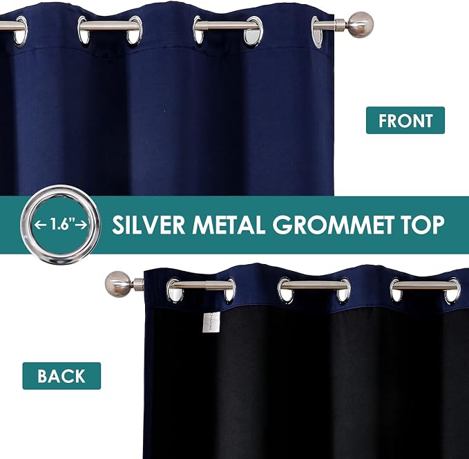 ChrisDowa 100% Blackout Curtains 102 inch Long - Image 3