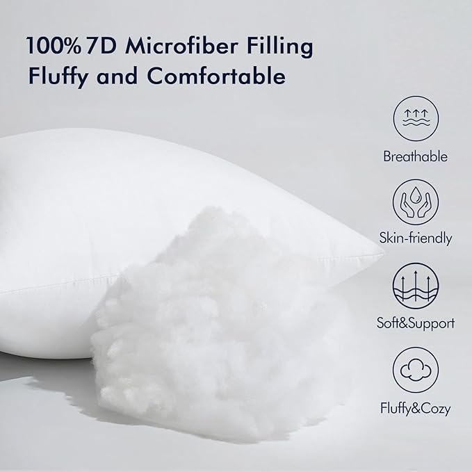 MIULEE Throw Pillow Insert Premium Pillow Stuffer Sham Square - Image 2
