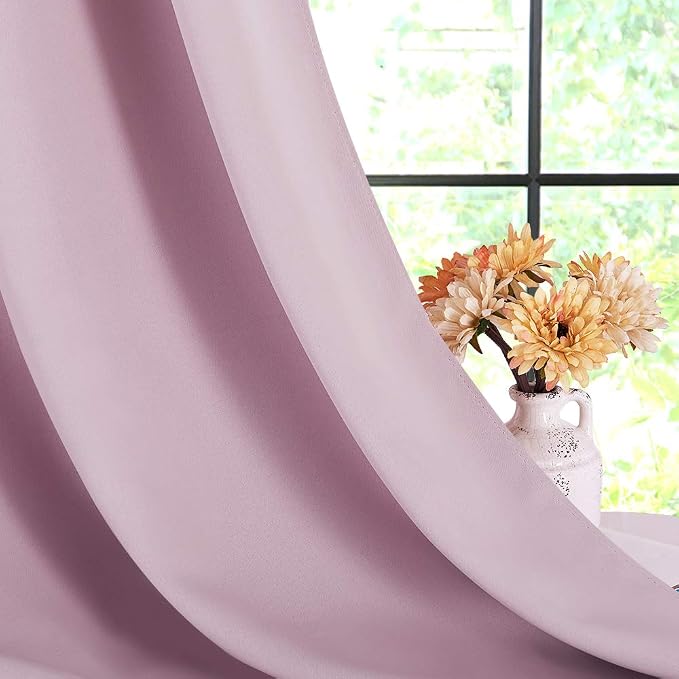 NICETOWN Blackout Window Curtains 60 inch Length 2 Panels, 34 x 60 Inch - Image 4