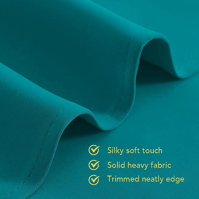 NICETOWN Peacock Teal Thermal Insulated Curtains Blackout Draperies, Window - Image 5