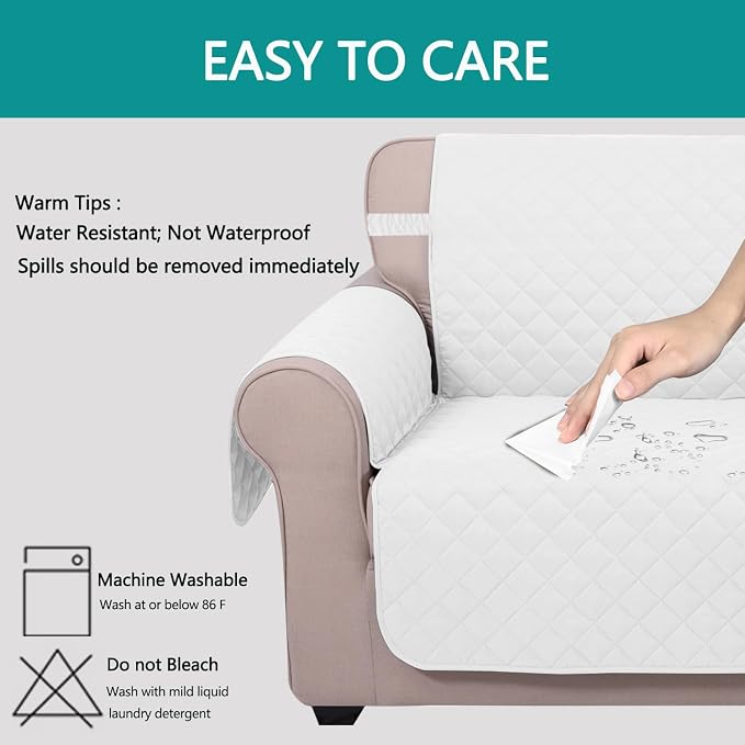 U-NICE HOME 4 Seater Sofa Cover 91 Inch Large Couch Covers - Image 5