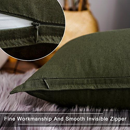 Jeanerlor Decorative Cotton Linen Chair Throw Pillow Case, Sofa Durable Classy - Image 5