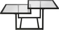 Henn&Hart 43" Wide Square Coffee Table in Blackened Bronze, Modern coffee tables for living room, studio apartment essentials