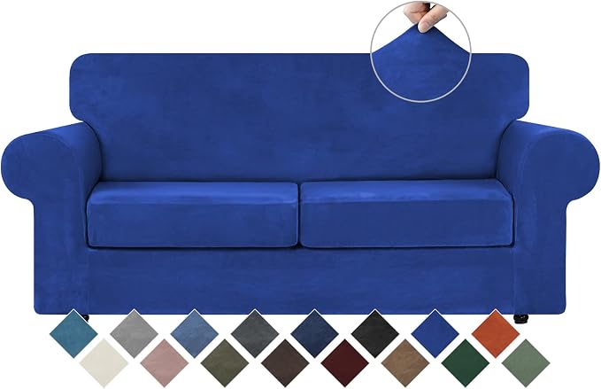 WEERRW Velvet Couch Covers for 2 Cushion Couch Sofa by WEERRW