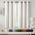 MIULEE Ivory Blackout Curtains for Bedroom Living Room 63 Inches Long 2 Panels by MIULEE