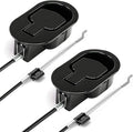 2Pcs Metal Recliner Handle Replacement Parts with Cable, Universal Sofa Chair Couch Release Lever Pull Handle, Fits Ashley and Most Recliner Sofa Brand, Exposed Cable Length 4.9"