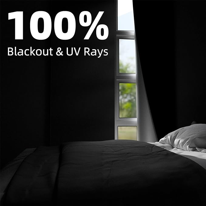 NIGHTON Portable Blackout Curtains 35"×59", Strong Hook and Loop Tape Strips - Image 2