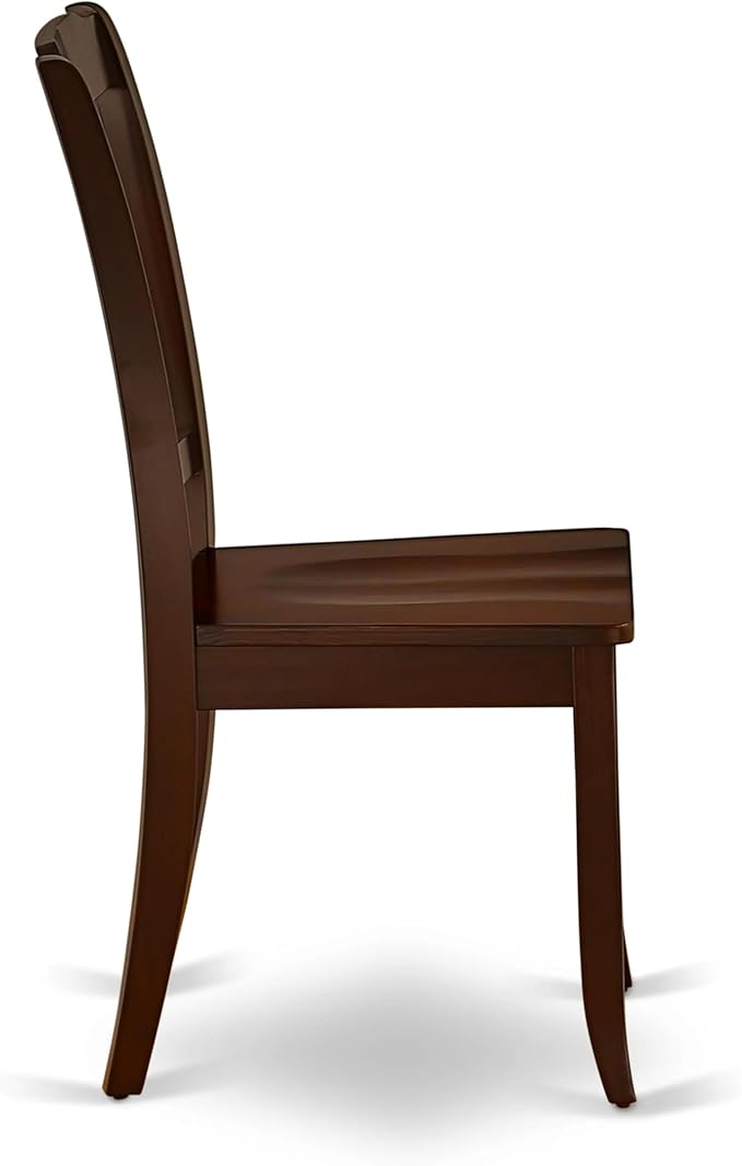 East West Furniture AMDA3-MAH-W 3 Piece Dining Table Set for Small Spaces Contains a Round Kitchen Table with Pedestal and 2 Dining Chairs, 36x36 Inch, Mahogany