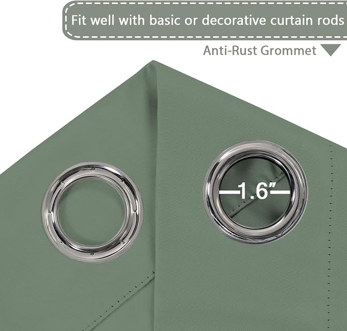 H.VERSAILTEX Blackout Patio Curtains 100 x 84 Inches - Image 3