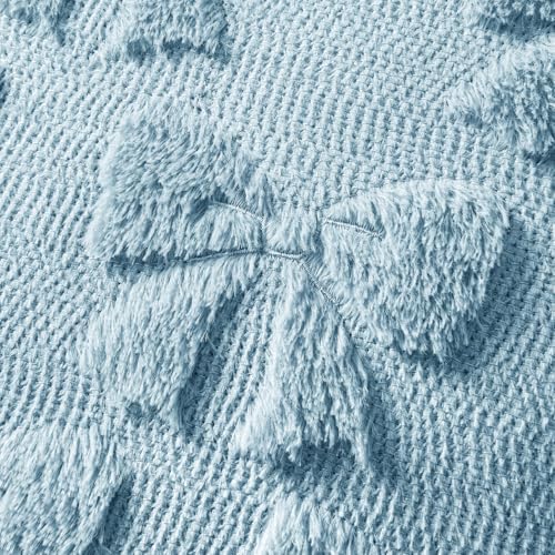 MIULEE Blue Bow Pillow Covers Coquette Room Decor 18x18 - Image 2