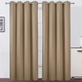 LEMOMO Blackout Curtains 52 x 84 inches Long Natural Curtains Set of 2 Panels by Lemomo
