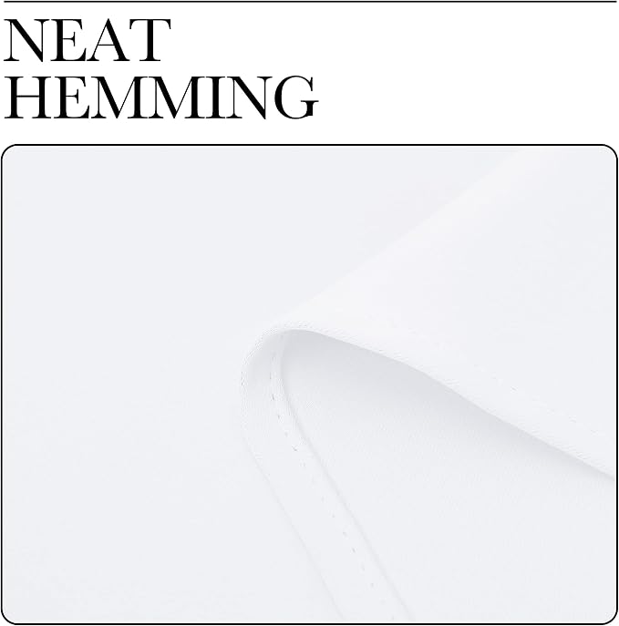 NICETOWN White Samll Window Blackout Curtain Panels, 50% Light Blocking Curtains - Image 8