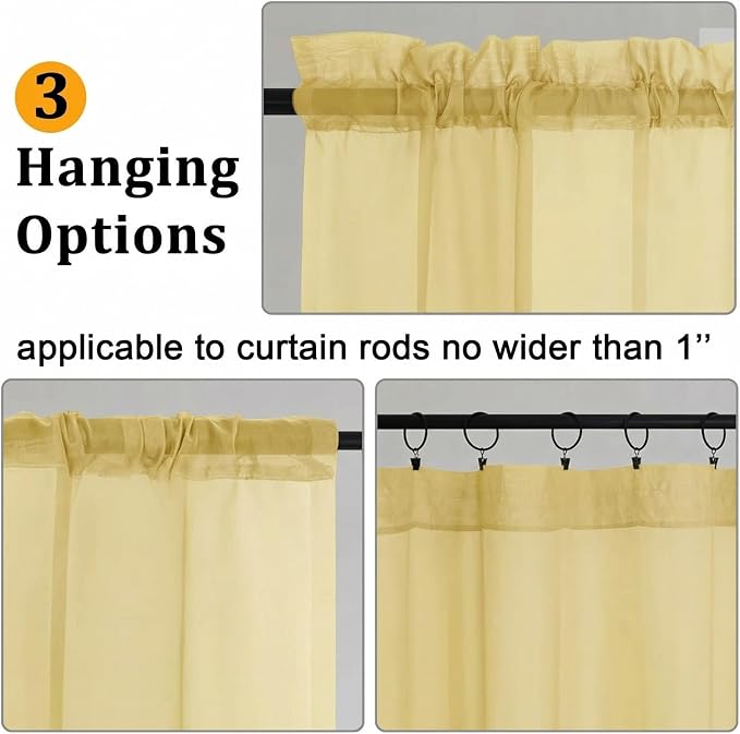 Gwine Sheer Curtains 84 Inches Long - Image 2