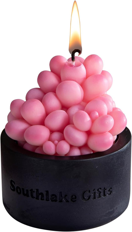 Pink Moonstones Succulent Scented Candle