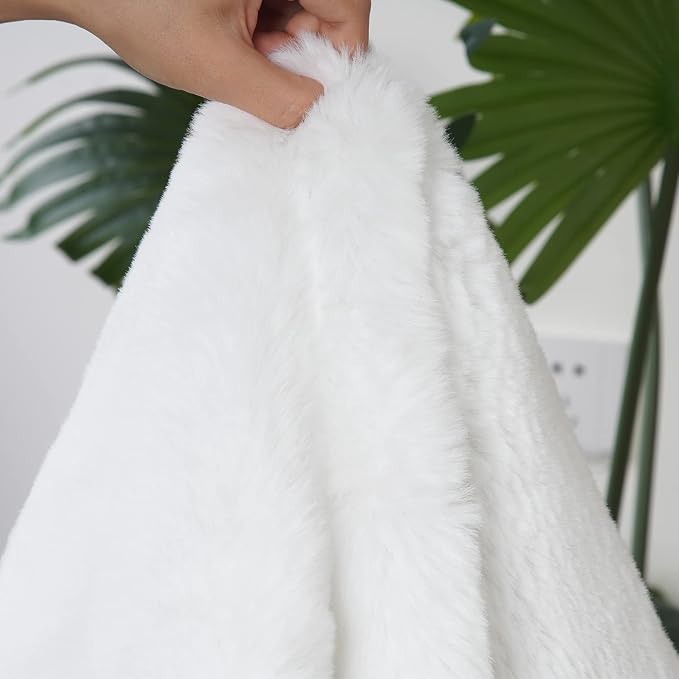 Ghouse Ultra Soft Faux Rabbit Fur Rug, Machine Washable Area Rugs - Image 5