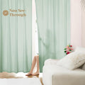 HOMEIDEAS Non-See-Through Sage Green Privacy Sheer Curtains, 52 X 54 Inches by HOMEIDEAS