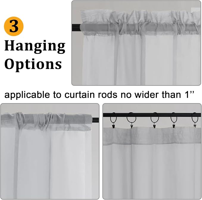 Gwine Light Grey Sheer Curtains - Image 4