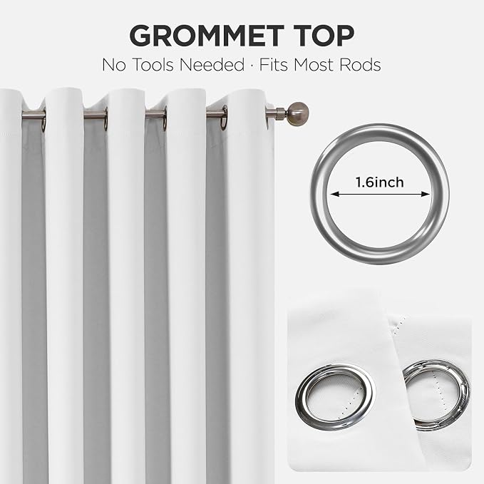 Joydeco Blackout Door Curtain for Doorway Privacy 108 Inches Long, Grommet - Image 9