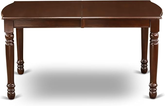 East West Furniture DOIP5-MAH-W 5 Piece Dining Room Furniture Set Includes a Rectangle Kitchen Table with Butterfly Leaf and 4 Dining Chairs, 42x78 Inch, Mahogany