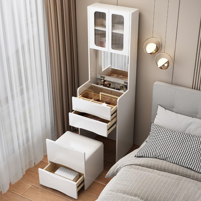 Vanity Desk with Mirror Dressing Table - Image 3
