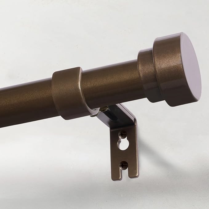 IFELS Heavy Duty Curtain Rods for Windows 28 to 48 Inch, 1 Inch Bronze Window by IFELS
