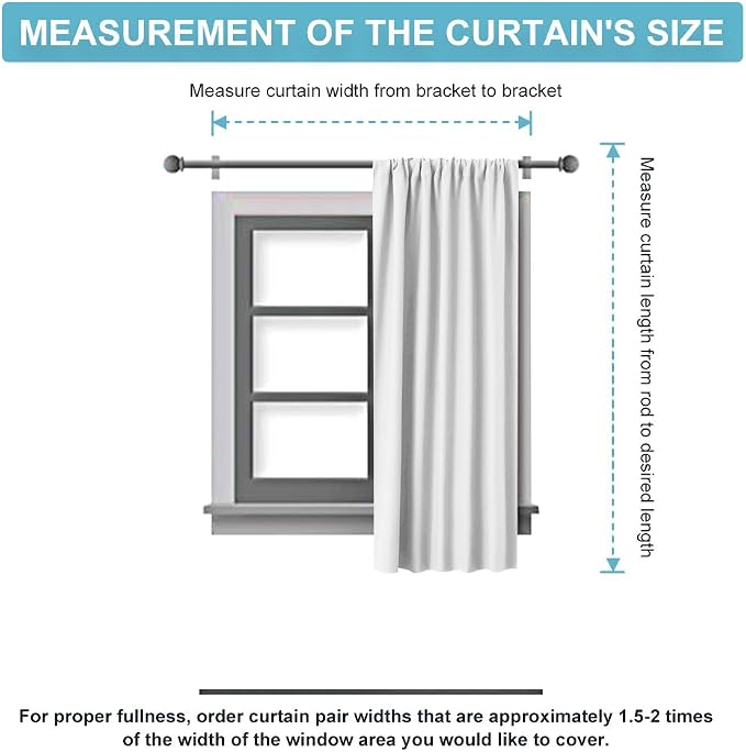 RYB HOME Grey Blackout Curtains - Image 7