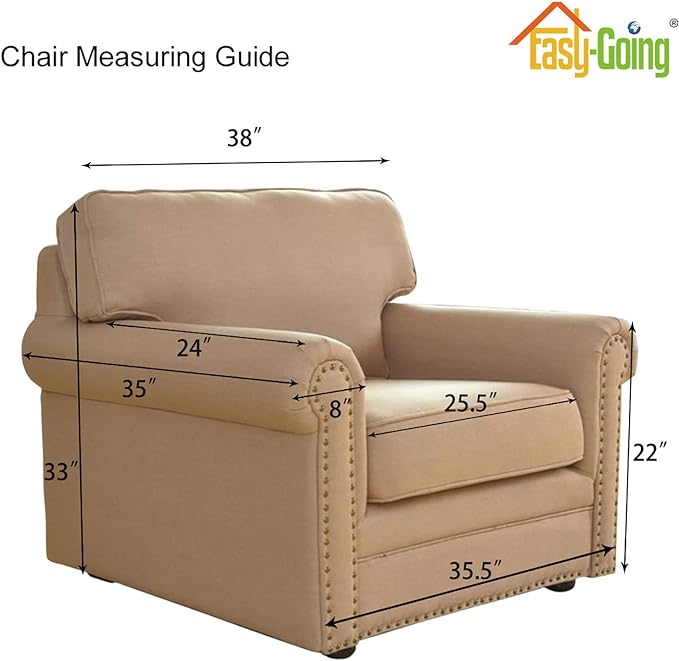 Easy-Going Stretch Chair Sofa Slipcover 1-Piece Couch Sofa Cover Furniture - Image 7