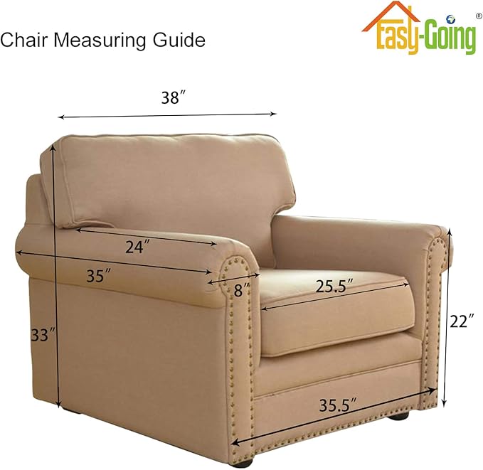 Easy-Going Stretch Chair Sofa Slipcover 1-Piece Couch Sofa Cover Furniture - Image 7