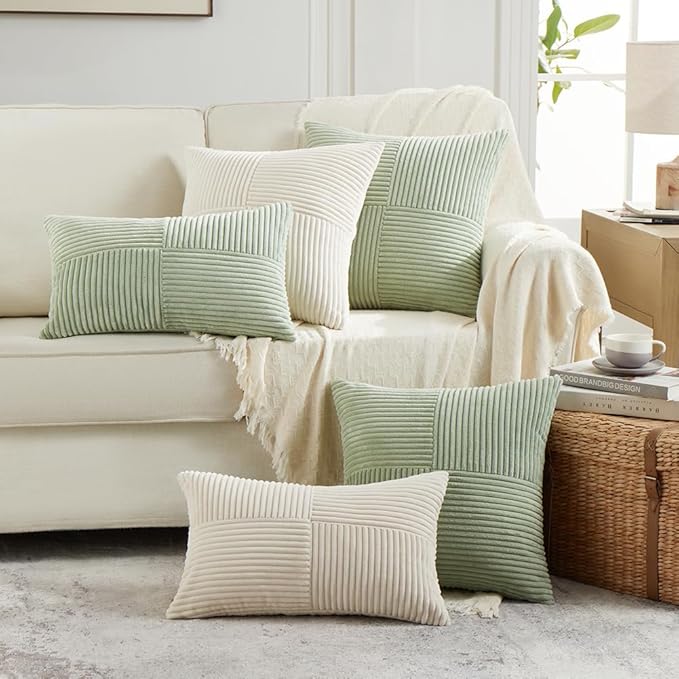 Fancy Homi 2 Packs Cream Samll Decorative Throw Pillow Covers 12x12 Inch - Image 6