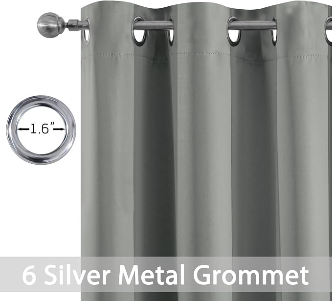 Yakamok Dove Grey Room Darking 84 Inch Length 2 Panel Sets - Image 2