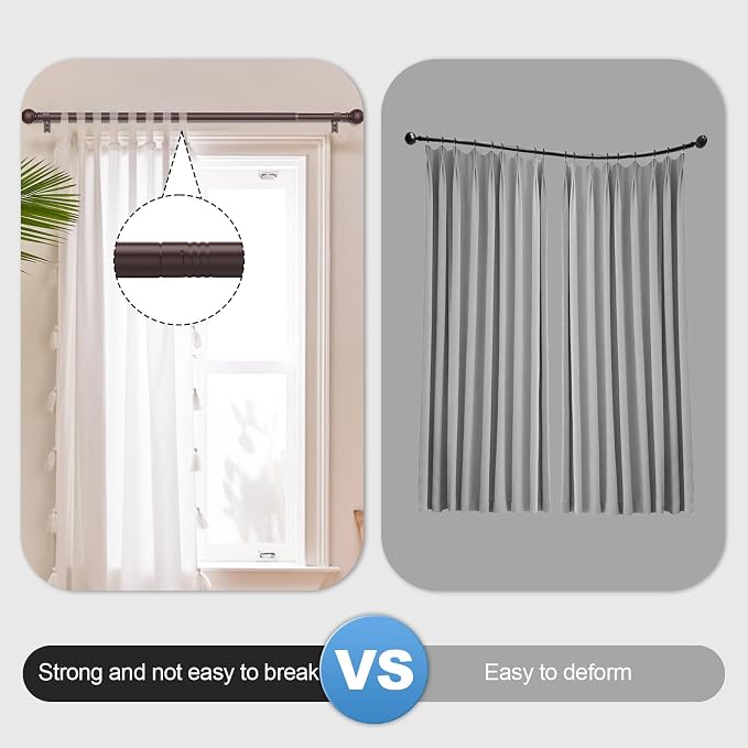 Bronze Curtain Rods for Windows - Image 3