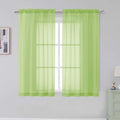 Simplebrand Lime Sheer Curtains 72 Inches Long 2 Panels by Simplebrand