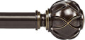 KAMANINA Curtain Rods for Windows 66 to 120 Inch, 7/8 Inch Antique Bronze Heavy by KAMANINA