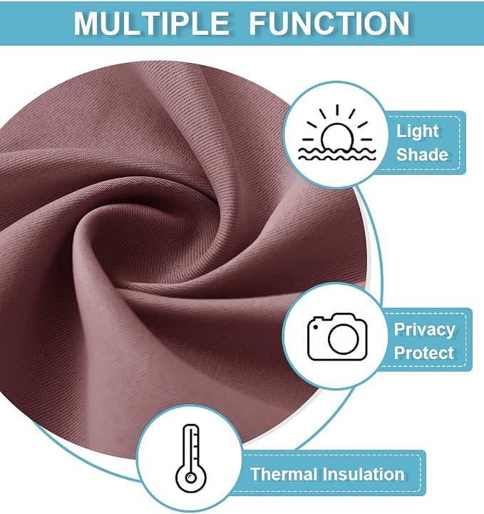 RYB HOME Cafe Blackout Curtains 24 inch Length, RV Curtains - Image 5