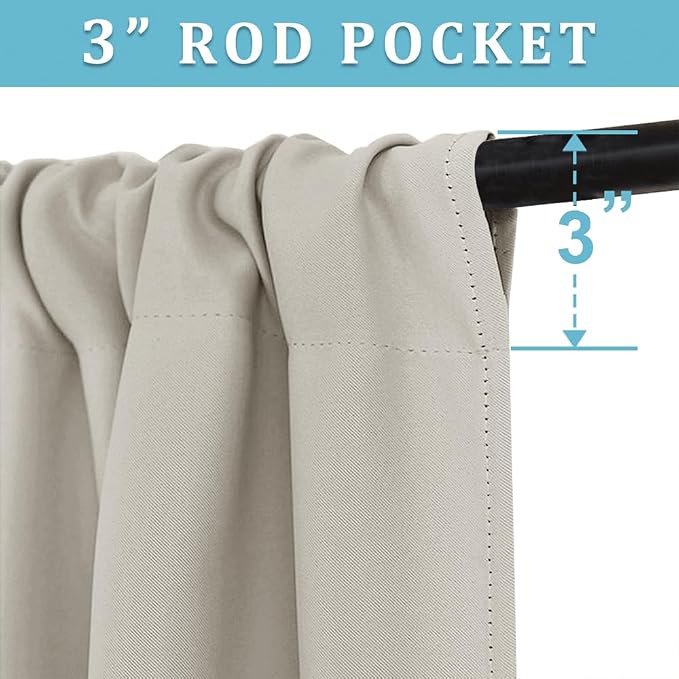 RYB HOME Basement Bathroom Kitchen Cafe Privacy Curtains, Short Insulating - Image 2
