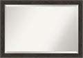 Amanti Art Brown Wall Mirror 28x40 Shipwreck Greywash Narrow Rectangle Bathroom Mirror for Wall Decor Living Room, Large Traditional Frame, Hangs Horizonally and Vertically, Bathroom Decor, Beveled
