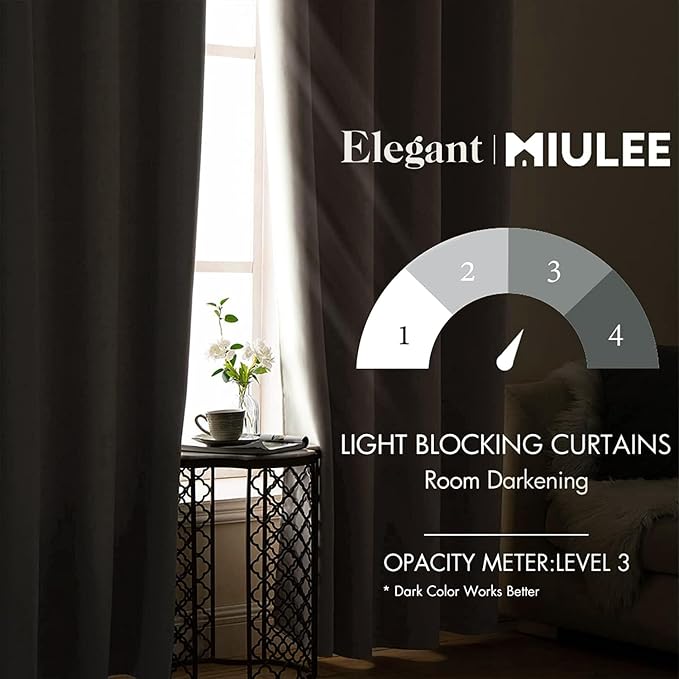 MIULEE Blackout Curtains 96 Inches Long - Image 2