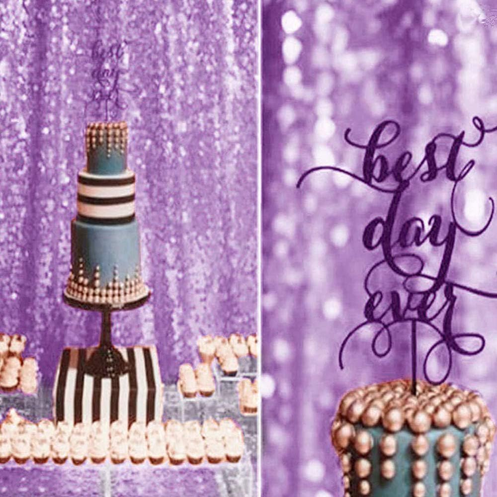 Eternal Beauty Lavender Sequin Backdrop, 20x10 Ft Glitter Background Curtains for Shimmer Photography Party Wedding Birthday Back Drop Decor