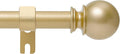 Gold Curtain Rod for Windows 66 to 120 Inch, 5/8 Inch Diameter Adjustable by Poskena