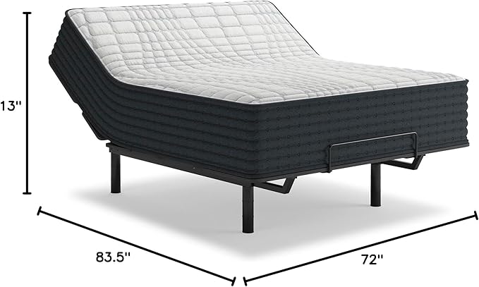 Signature Design by Ashley Hybrid 1300 13 Inch Plush Gel Memory Foam Mattress with Edge Support for Pressure Relief, California King, Fiberglass Free, Mattress in A Box