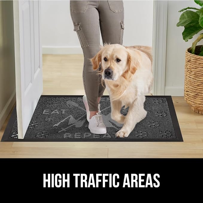 GORILLA GRIP 100% Waterproof All-Season WeatherMAX Doormat, US Designed Natural - Image 6
