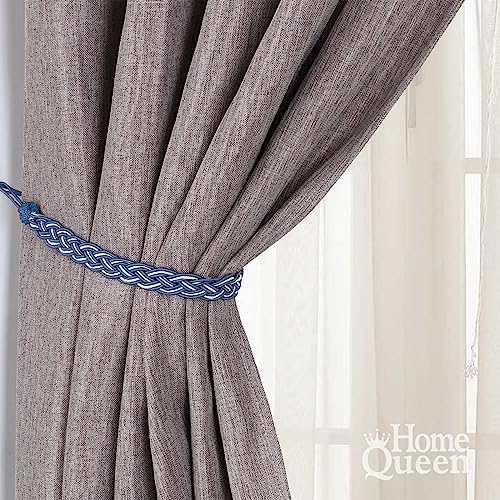 Home Queen Hand Braided Curtain Tie Back, Buckle Holdback Drapery Curtain - Image 3