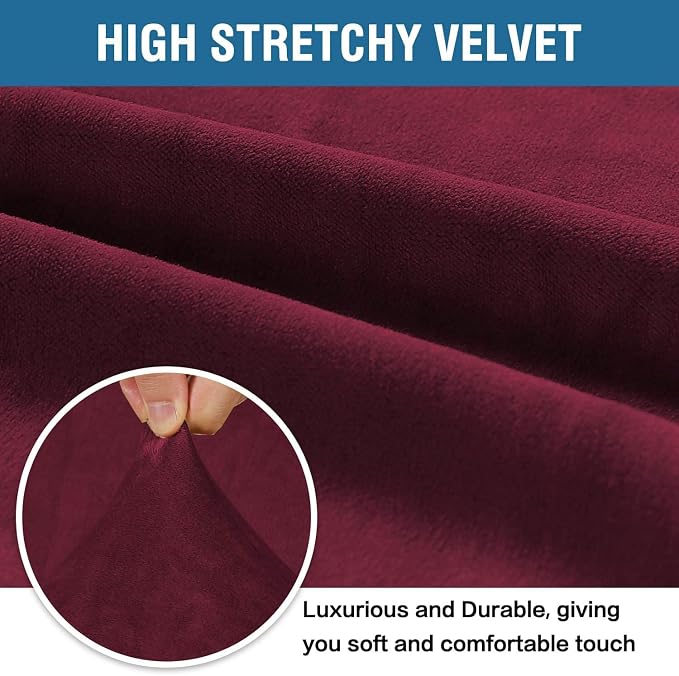 H.VERSAILTEX Stretch Velvet Sofa Covers Large Couch Covers Sofa Slipcovers - Image 3
